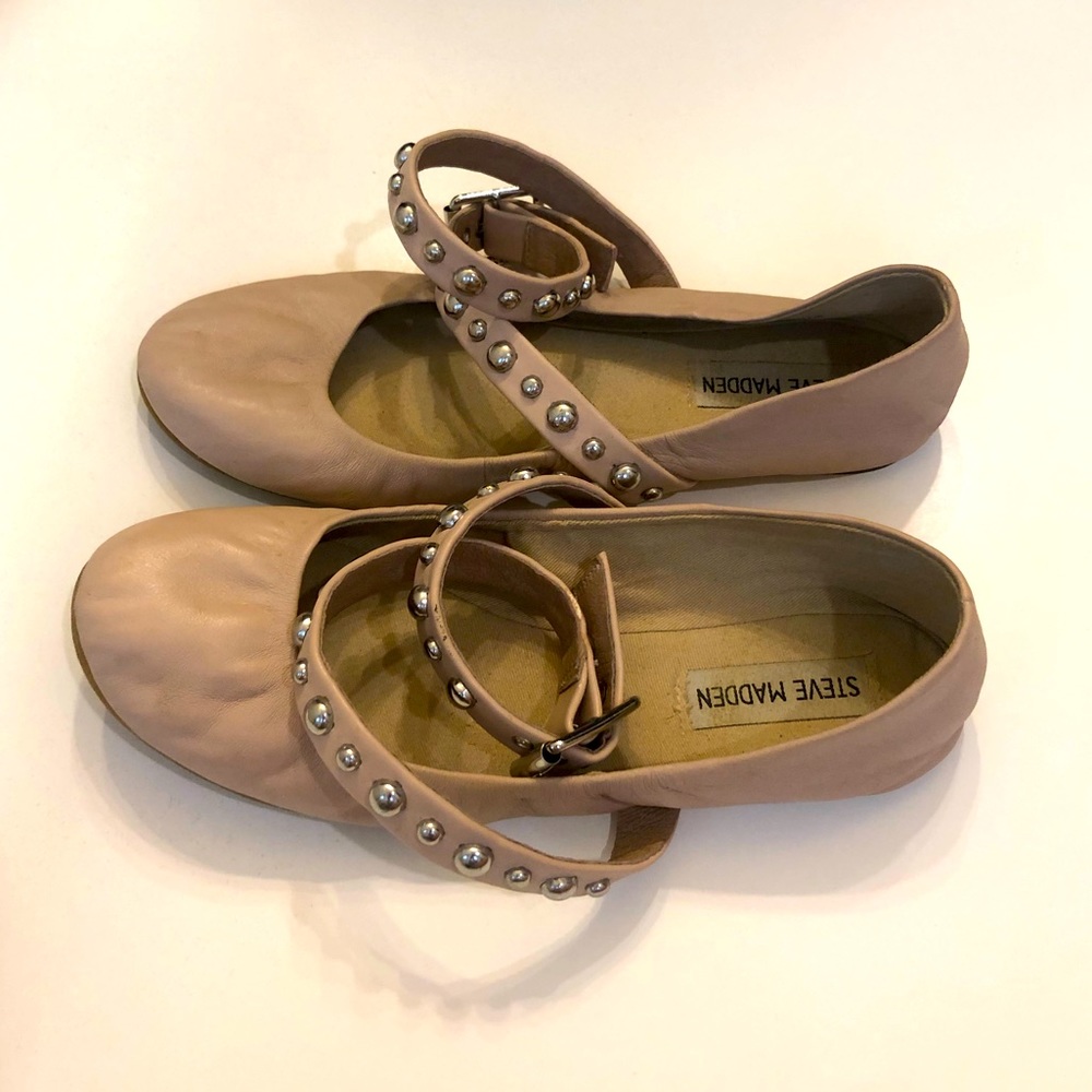 Steve Madden Wrap Around Buckle Ballet Flats sz 8